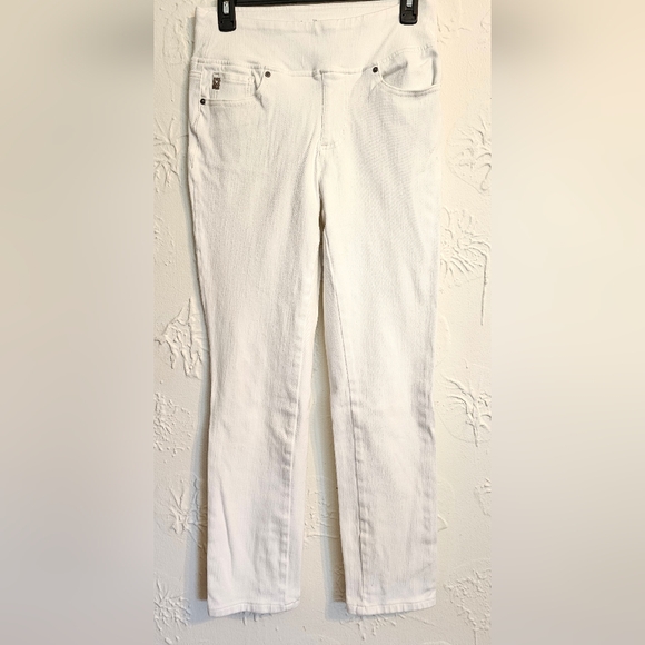 Kim Gravel 8 Regular White Jeans With Back Ankle Zipper - Picture 1 of 5